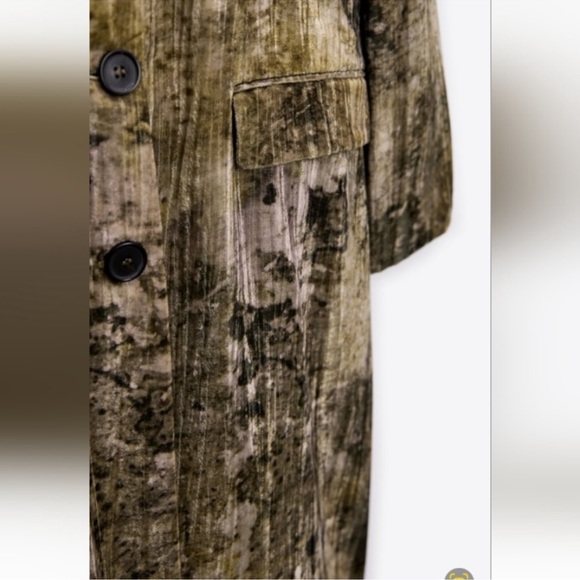 NWT Zara crushed velvet long jacket - Picture 8 of 8